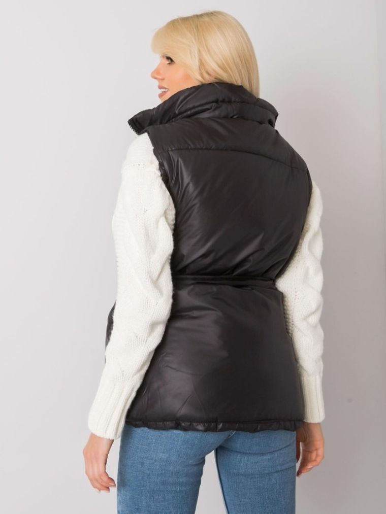 Bezrękawnik damski, czarny, Ex Moda