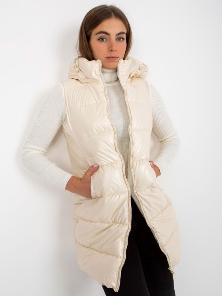 Bezrękawnik damski, ecru, Honey Winter