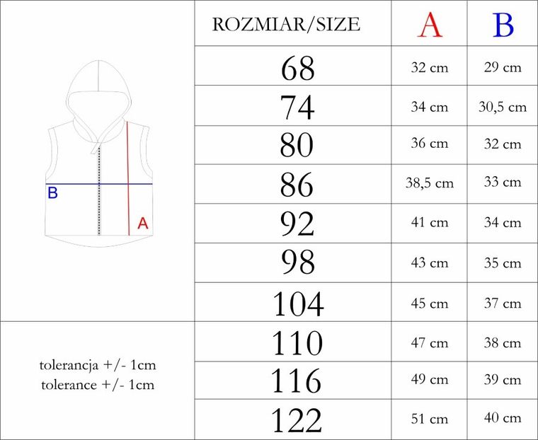Bezrękawnik dziewczęcy z kapturem, biało-czarny, Nicol