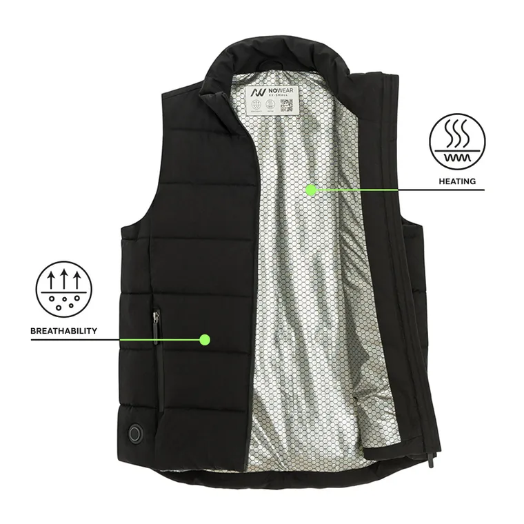 Bezrękawnik unisex oversize podgrzewany na USB NOWEAR