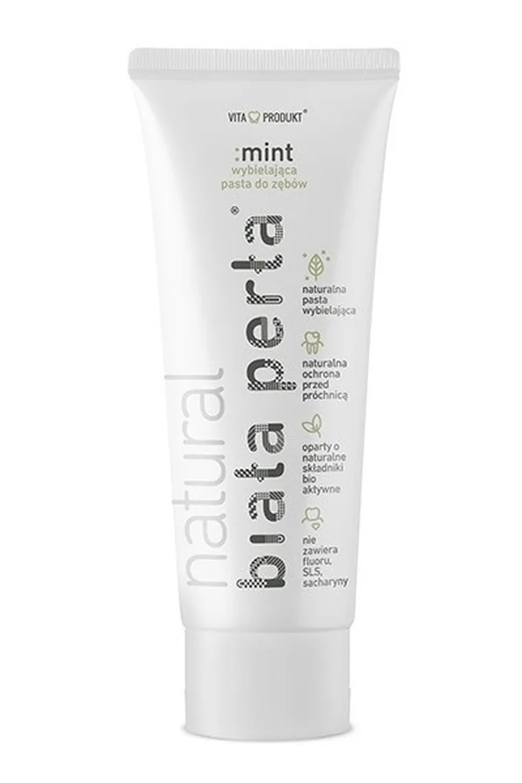 Biała Perła, Natural&White, Mint Detox, naturalna pasta do zębów, wybielająca, 75 ml