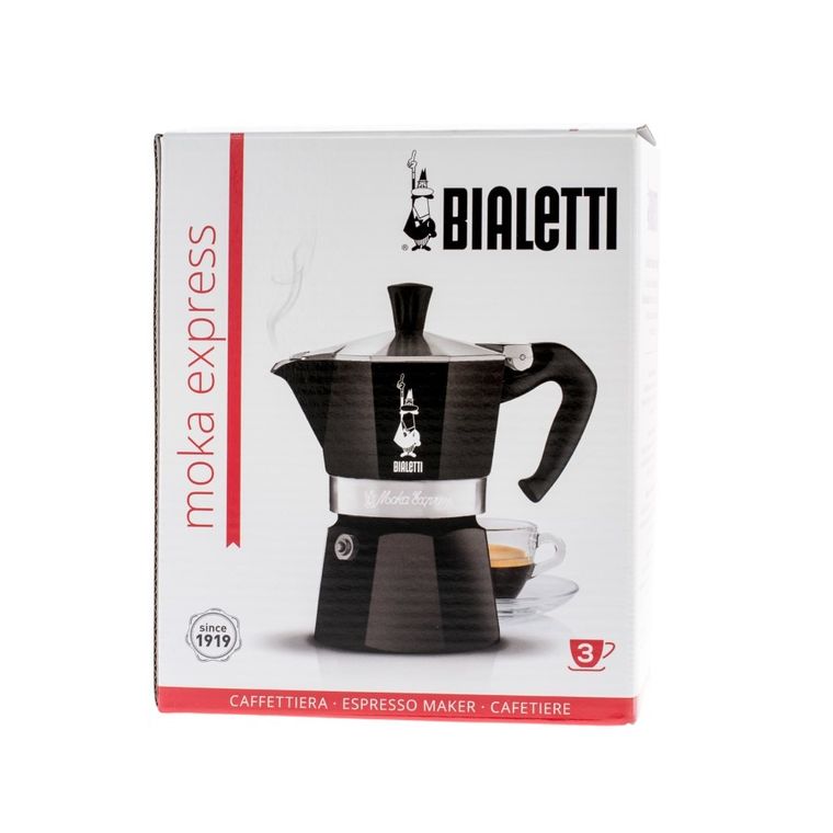 Bialetti, kawiarka Moka Express 3tz, czarna