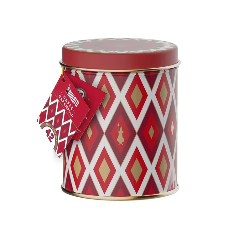 Bialetti, Moka Perfetto Caramello, kawa mielona z puszką, 250g