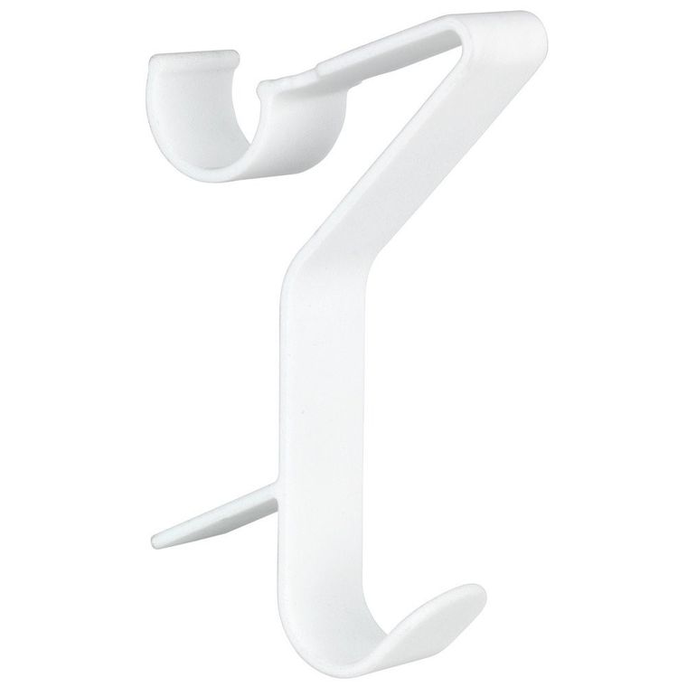 Biały haczyk flexi, wieszak na grzejnik żeberkowy