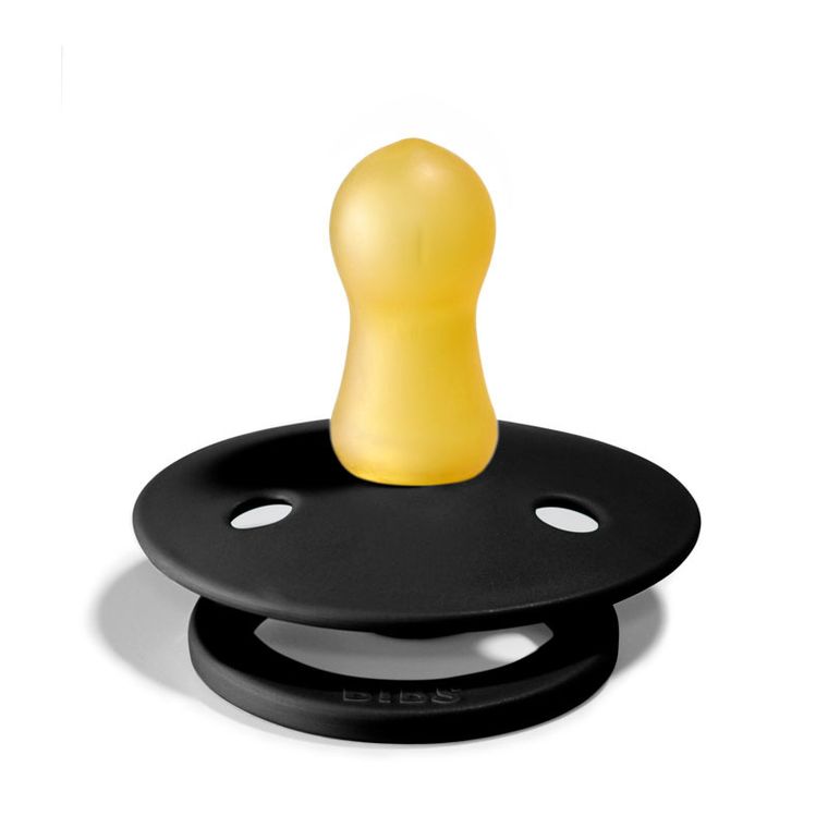 Bibs, Colour, smoczek uspokajający, kauczuk hevea, Black, rozmiar S, 0-6m