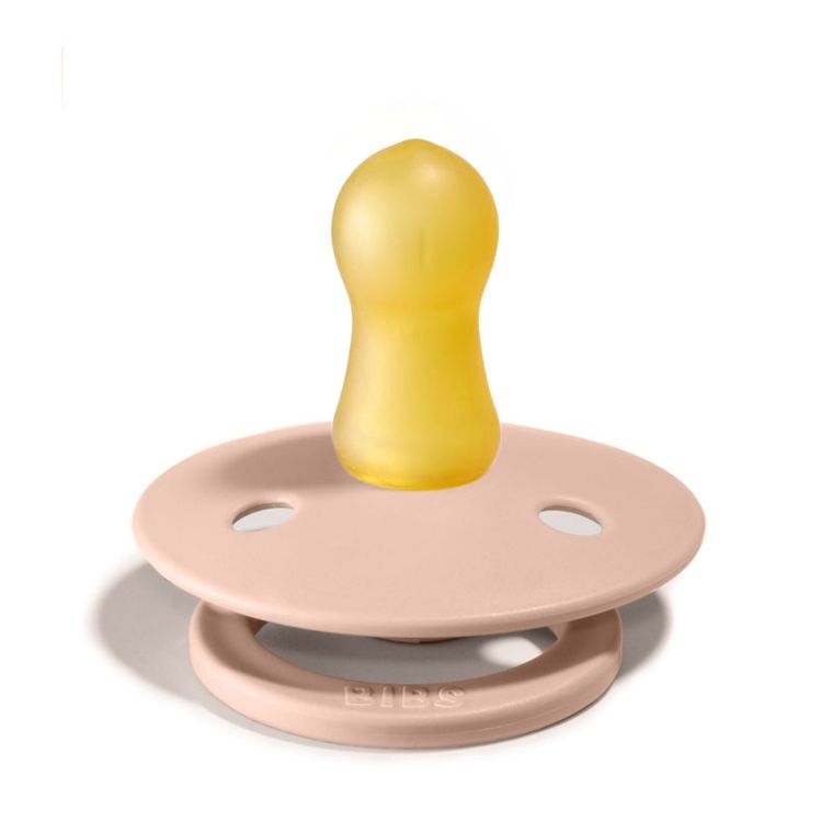 Bibs, Colour, smoczek uspokajający, kauczuk hevea, Blush, rozmiar S, 0-6m