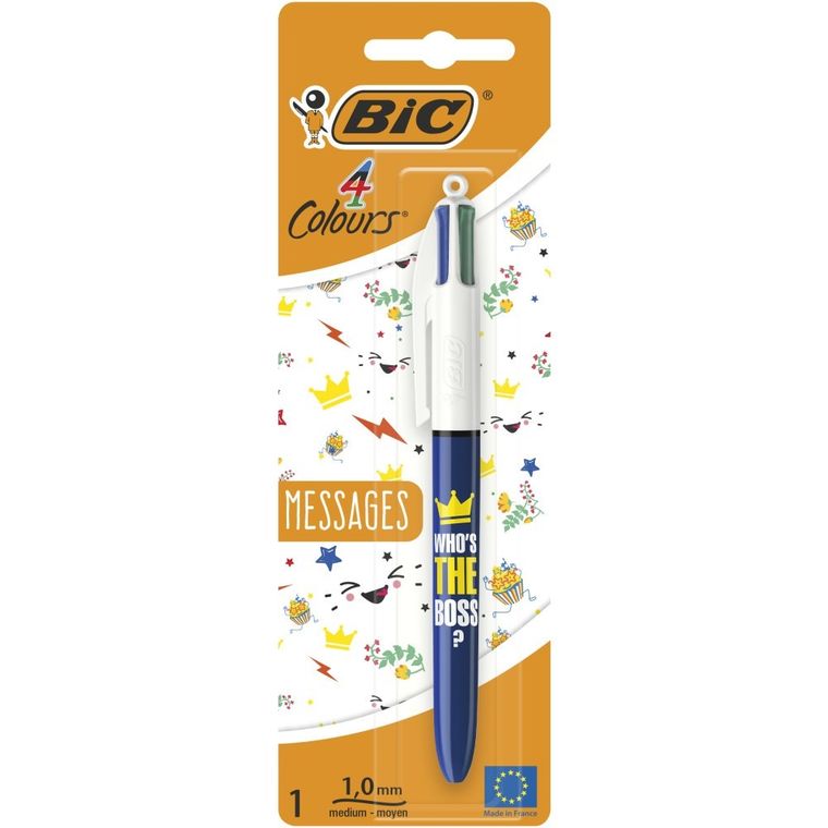 Bic, 4 Colours, Message Tie Dye, długopis, 1 szt.