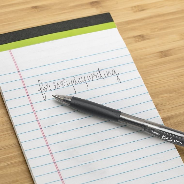 Bic, Bu3 Grip, długopis, czarny, 4 szt.