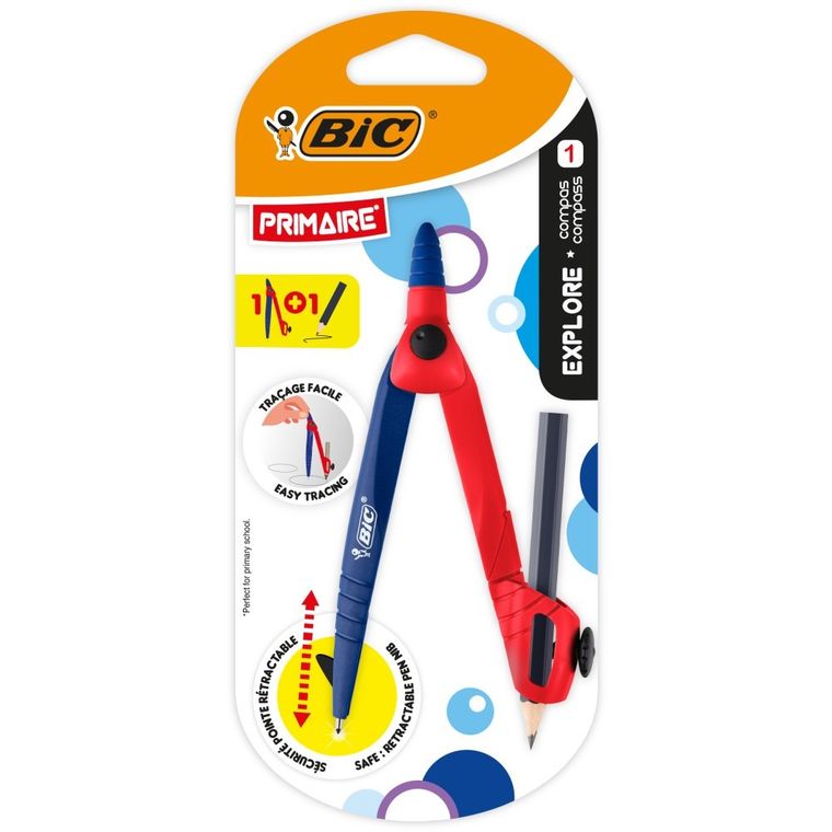 Bic, cyrkiel z ołówkiem