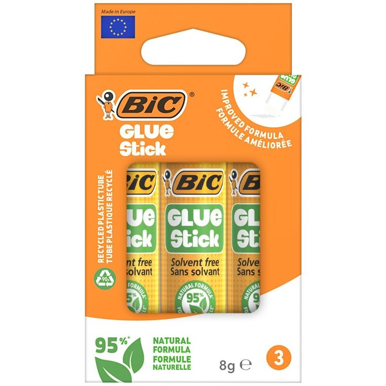 Bic, ECOlustions, Glue Stick, klej w sztyfcie, 8g, 3 szt.