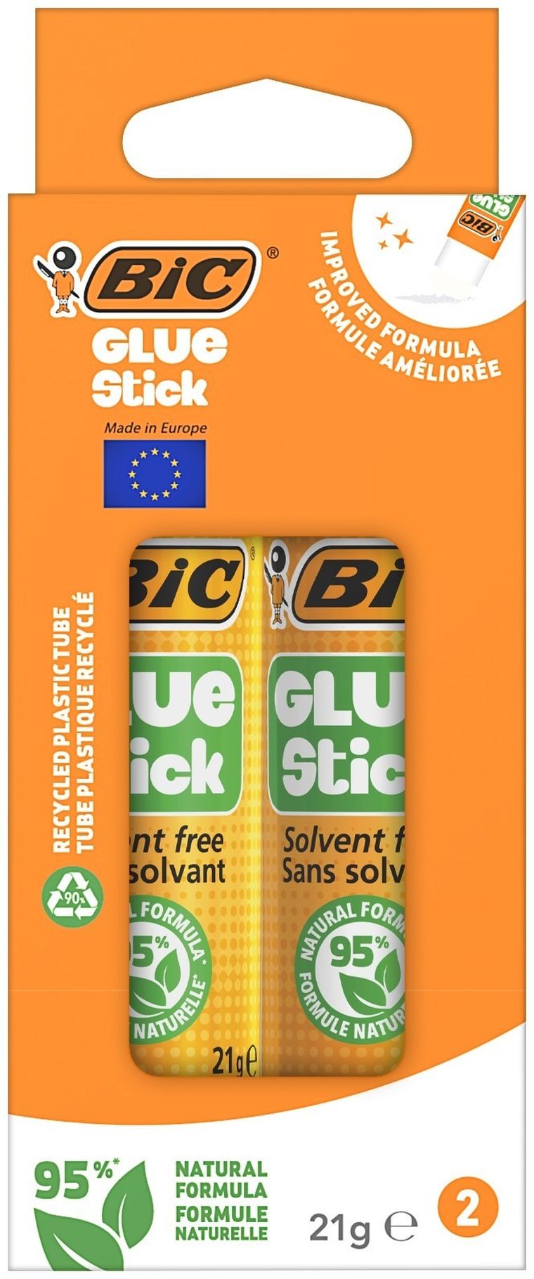 Bic, Ecolutions, Glue Stick, klej w sztyfcie, 21g, 2 szt.