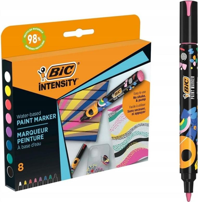 Bic, Intensity Classic Paint, markery akrylowe, 8 szt.