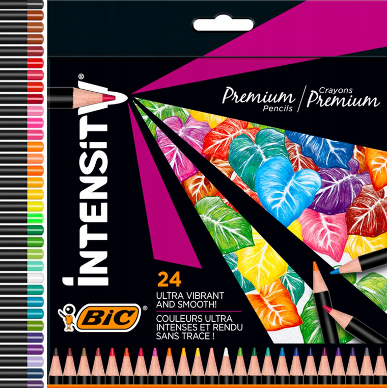 Bic, Intensity Premium, kredki ołówkowe, 24 kolory