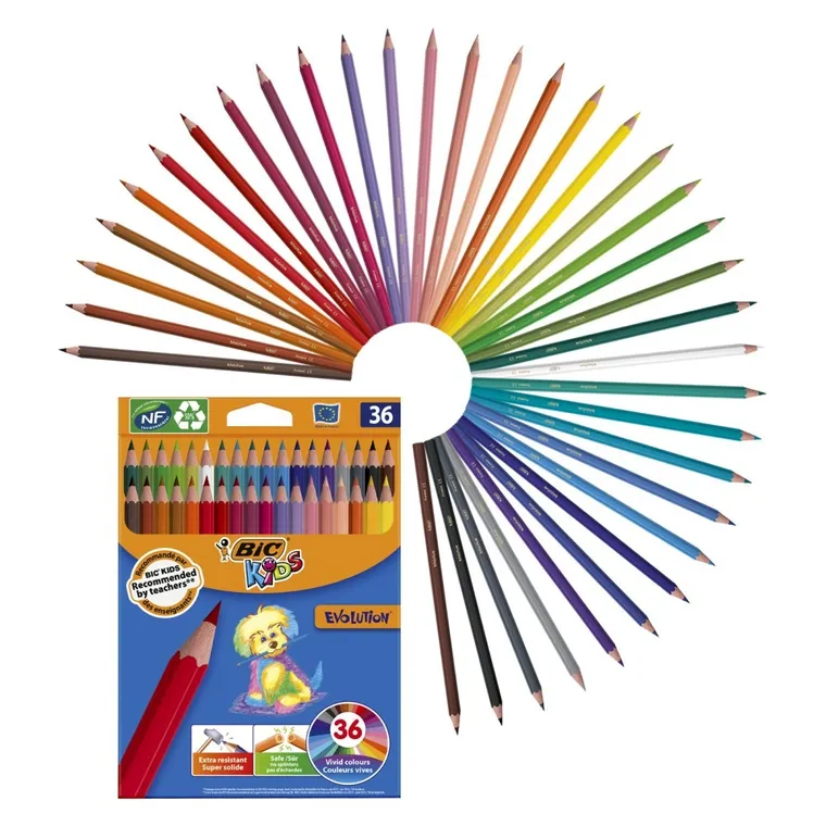 Bic, Kids Evolution ECOlutions, kredki ołówkowe, 36 szt.
