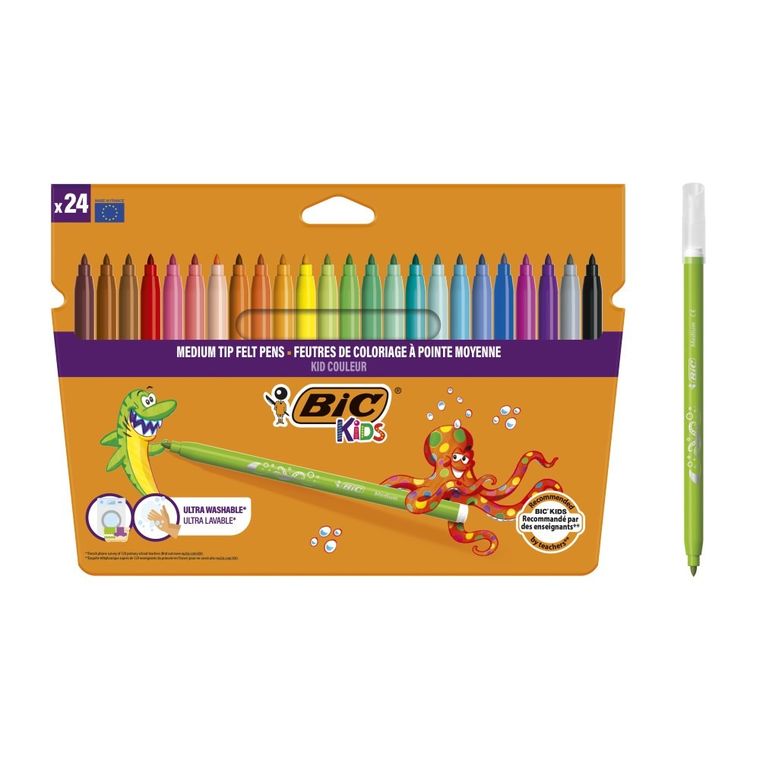 Bic, Kids, Kid Couleur, flamastry, 24 kolory