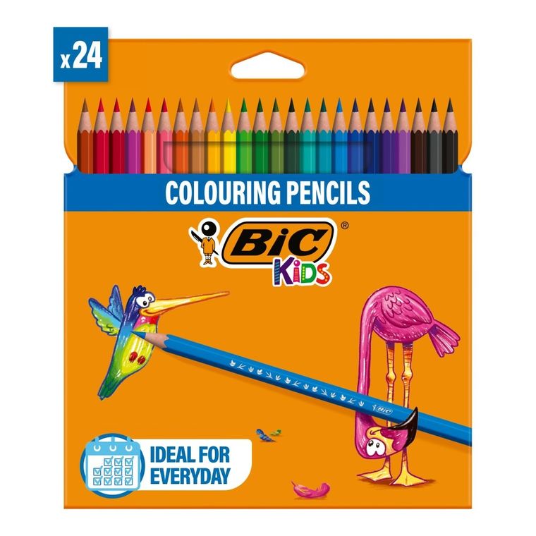 Bic, Kids, Tropicolors, kredki ołówkowe, 24 kolory