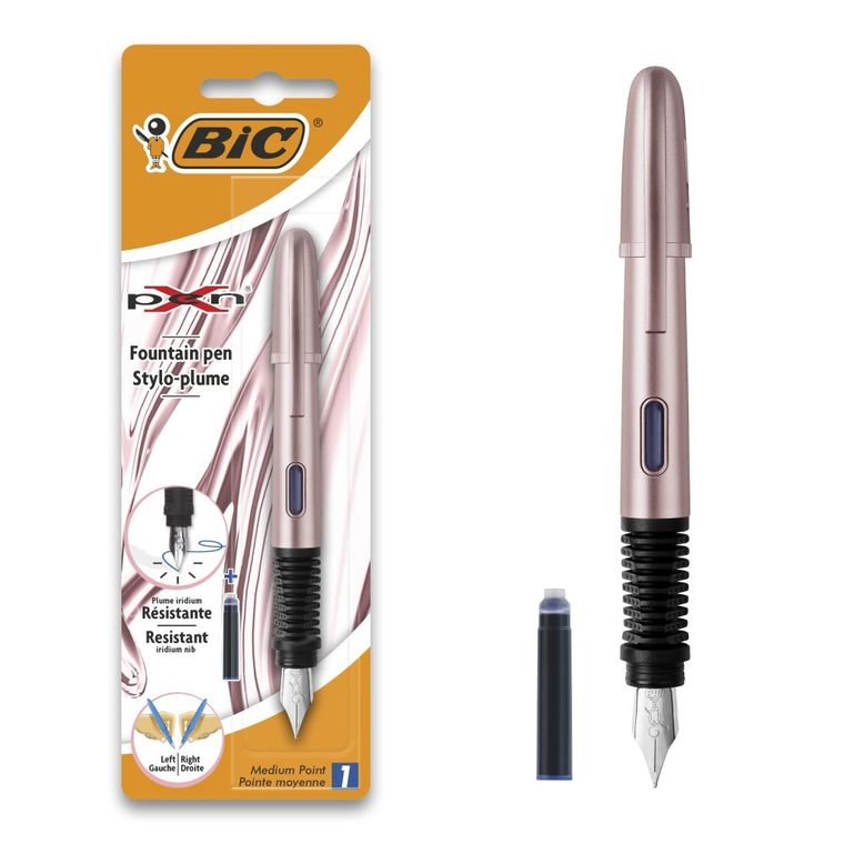 Bic, Xpen, Chrome Pink, pióro wieczne, niebieskie