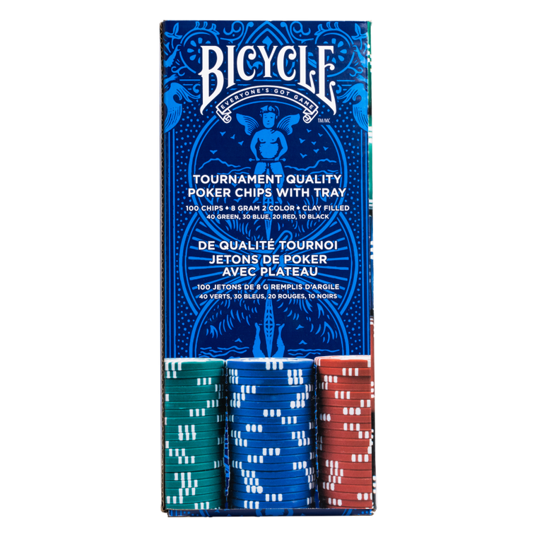 Bicycle, Poker Chips, ceramiczne żetony do pokera, 100 szt.