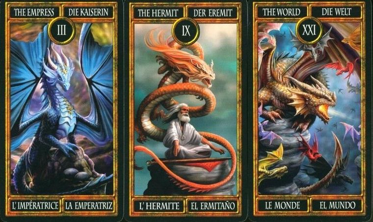 Bicycle, Tarot Dragons, Anne Stokes, karty do tarota