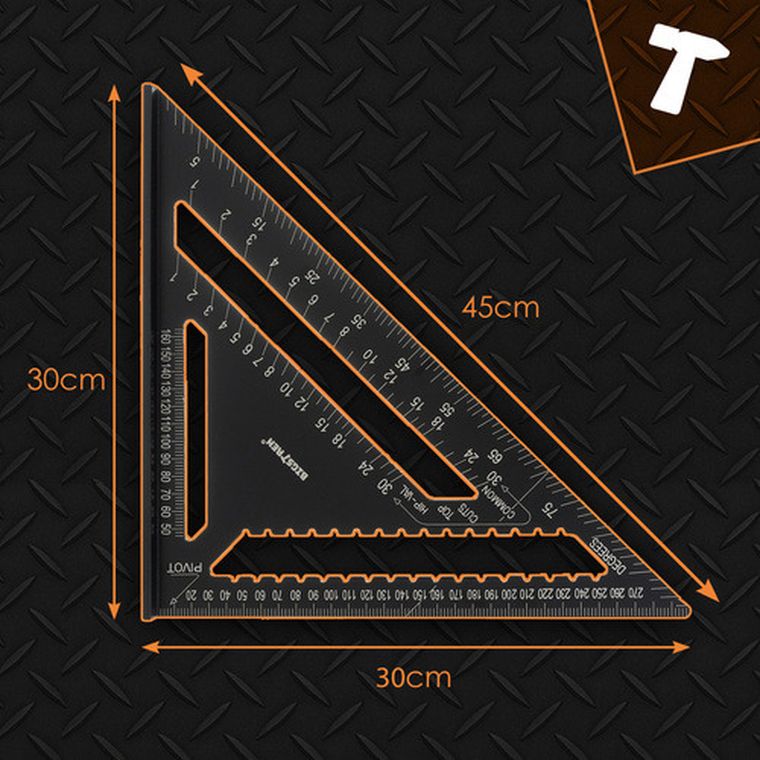 Bigstren, kątownik stolarski, 30-30 cm