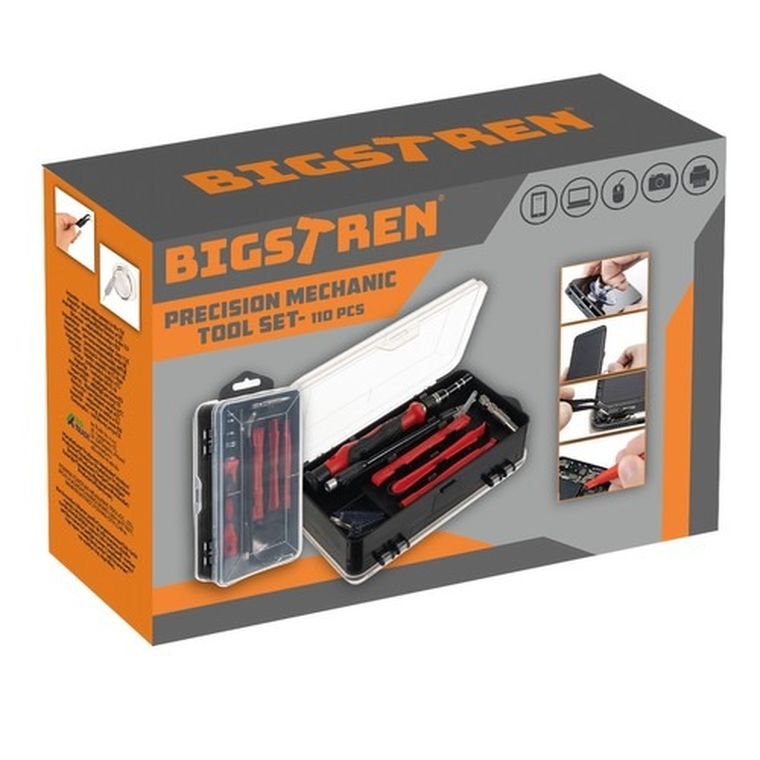 Bigstren, zestaw narzędzi do mechaniki precyzyjnej, 110 szt.