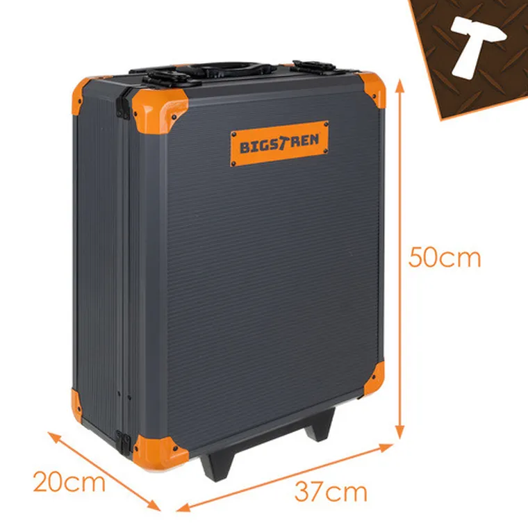 Bigstren, zestaw narzędzi w walizce, 1000 elementów