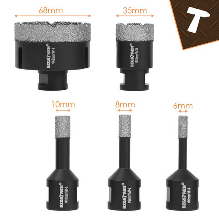 Bigstren, zestaw otwornice diamentowe, 6 szt.