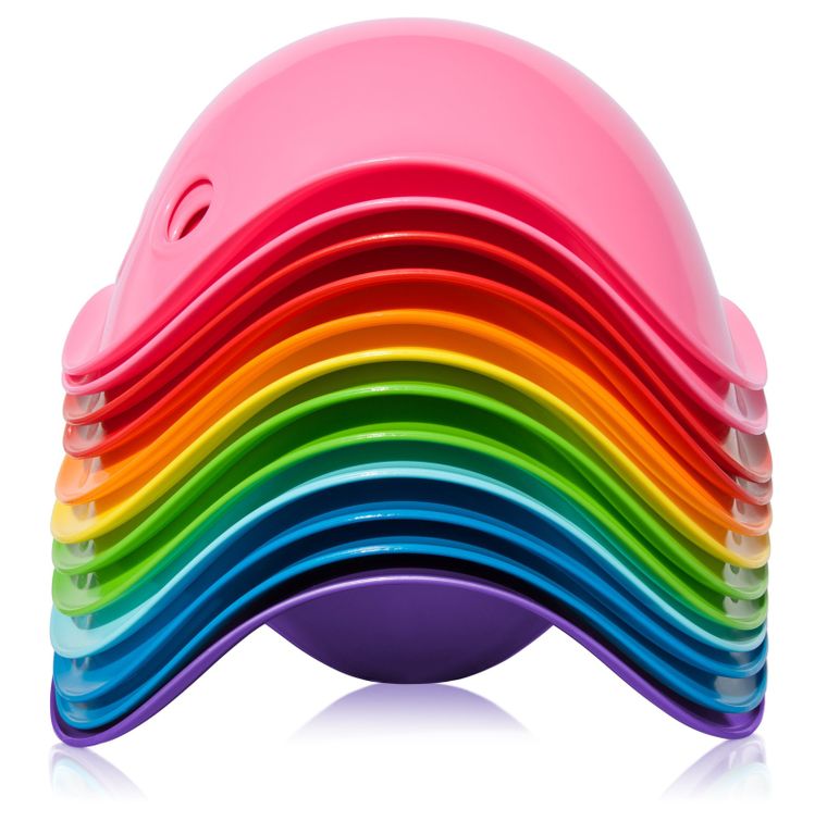 Bilibo, muszelka do zabawy, czerwona