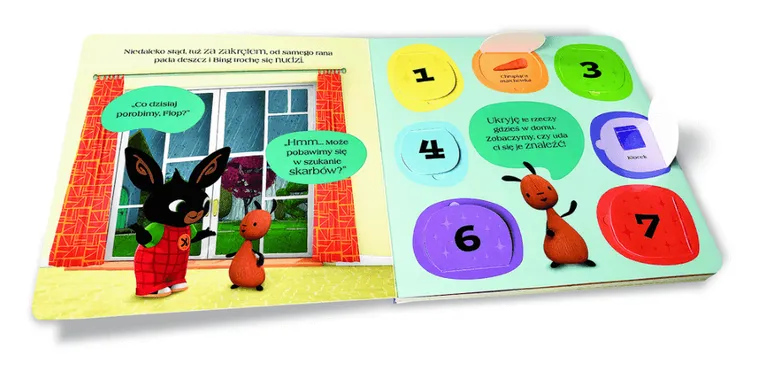 Bing. Pada deszcz. Książka z otwieranymi okienkami