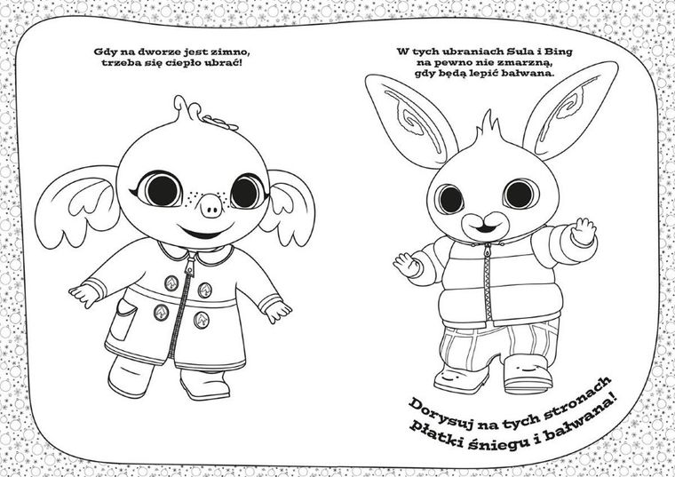 Bing. Zimowa kolorowanka z naklejkami