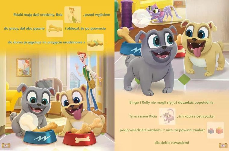 Bingo i Rolly w akcji. Czytanki naklejanki. Podwójne urodziny
