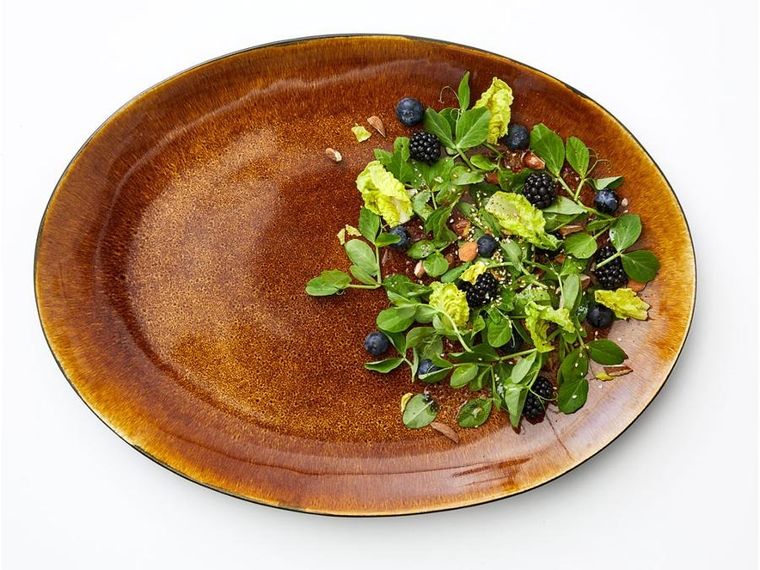 Bitz, półmisek owalny, black/amber, 45-34 cm