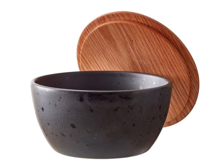 Bitz, zestaw misek kaMionkowych z pokrywką, czarny, 3 szt.