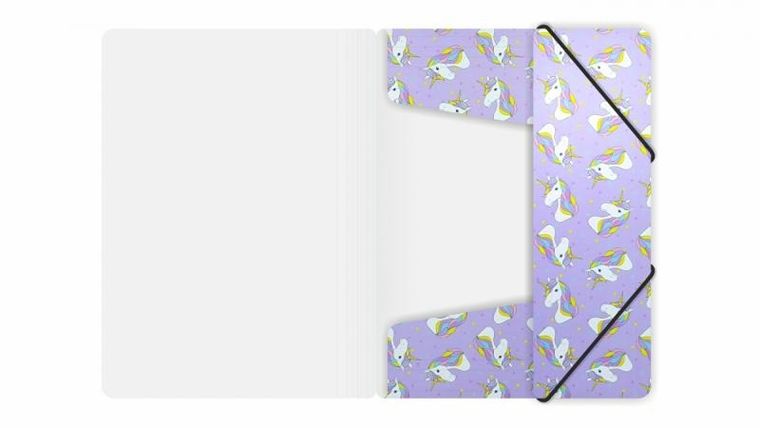 Biurfol, teczka z gumką, A4, unicorn, 1 szt.