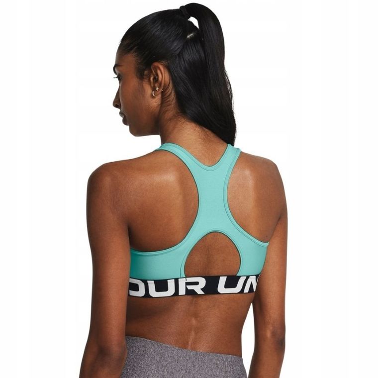 Biustonosz sportowy damski, niebieski, Under Armour
