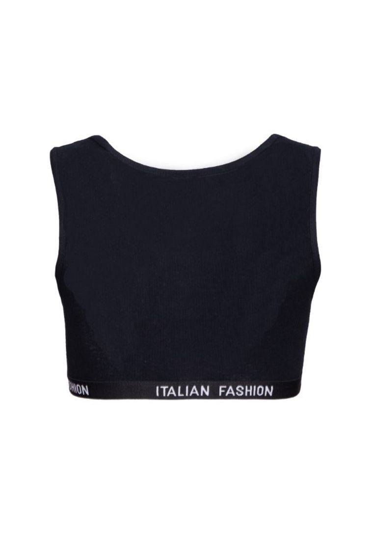 Biustonosz sportowy dziewczęcy, czarny, Nikola, Italian Fashion