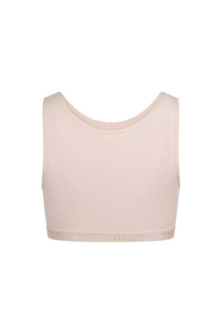 Biustonosz sportowy dziewczęcy, różowy, Nikola, Italian Fashion