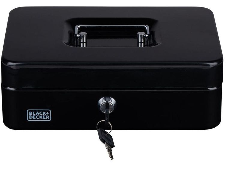 Black + Decker, kasetka metalowa na pieniądze i dokumenty, 25-8,5-18 cm