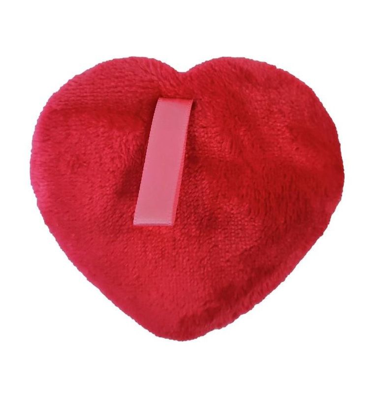 Bling, gąbka do demakijażu wielokrotnego użytku, serce, mix kolorów