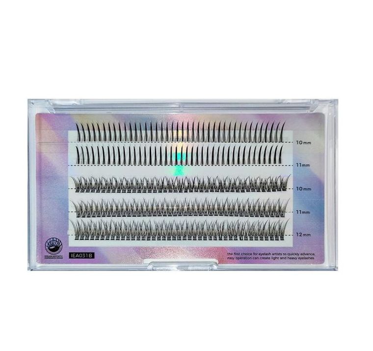 Bling, jedwabne kępki rzęs, 10-12 mm