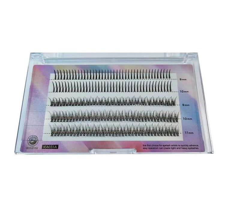 Bling, jedwabne kępki rzęs, 9-11 mm