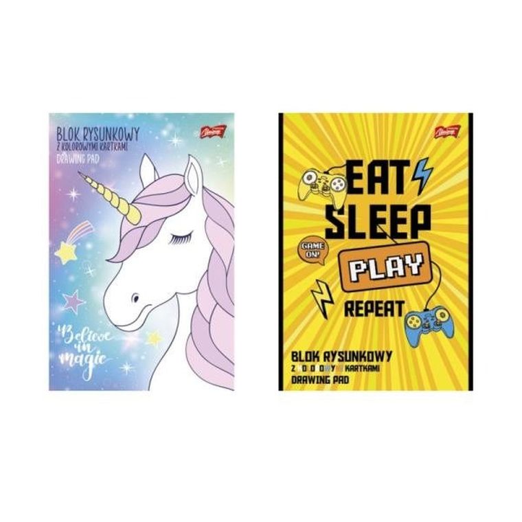 Blok rysunkowy, kolorowy, A4, 16 kartek, 1 szt.