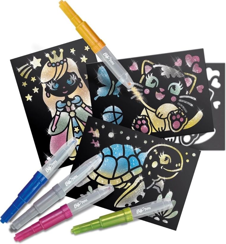 Blopens, długopisy do malowania poprzez dmuchanie, metalic, 8 szt.