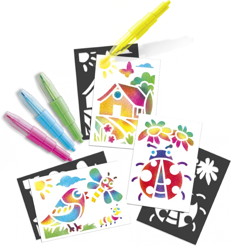 Blopens, długopisy do malowania poprzez dmuchanie, mini zestaw, natura