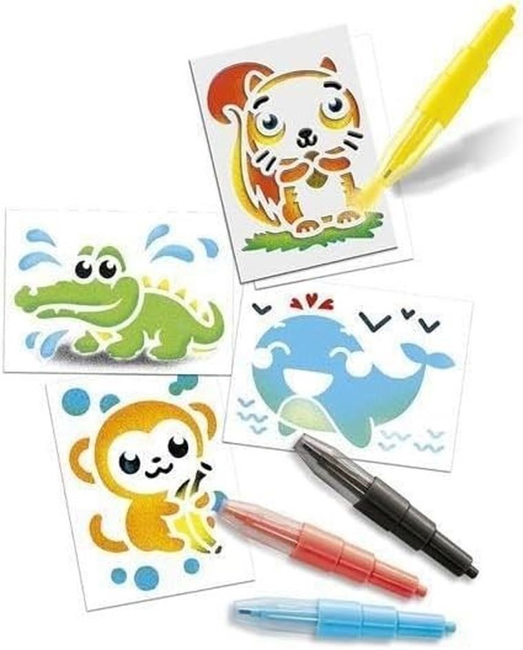 Blopens, długopisy do malowania poprzez dmuchanie, mini zestaw, zwierzęta