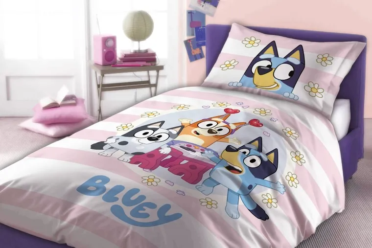 Bluey, 2-częściowy komplet pościeli bawełnianej, 100-135 cm