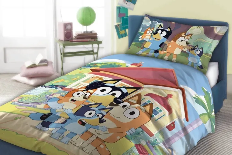 Bluey, 2-częściowy komplet pościeli bawełnianej, 160-200 cm