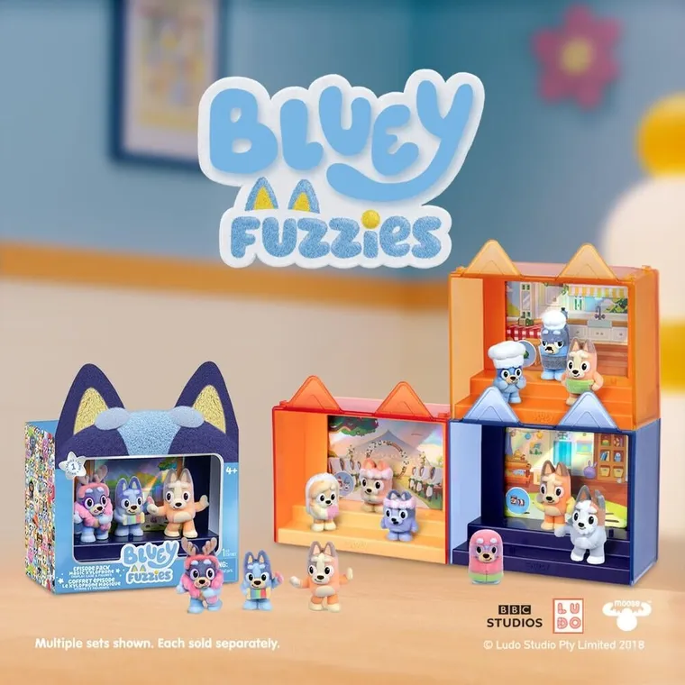 Bluey, Fuzzies, figurki flokowane, 2 szt.