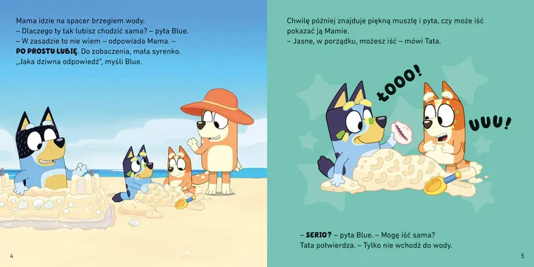 Bluey. Plaża. Moja czytanka