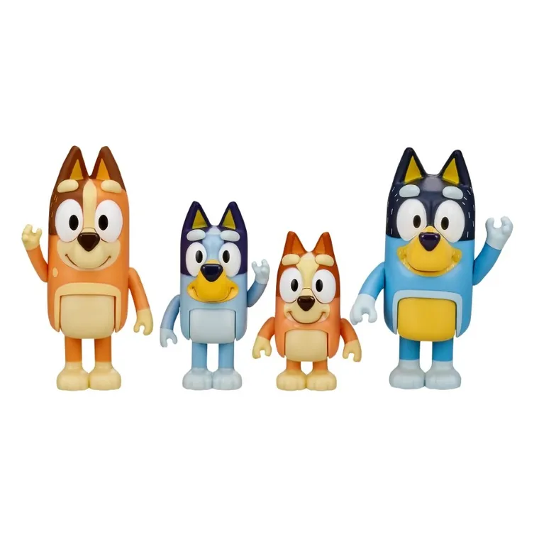 Bluey, rodzinka, figurki, 4 szt.